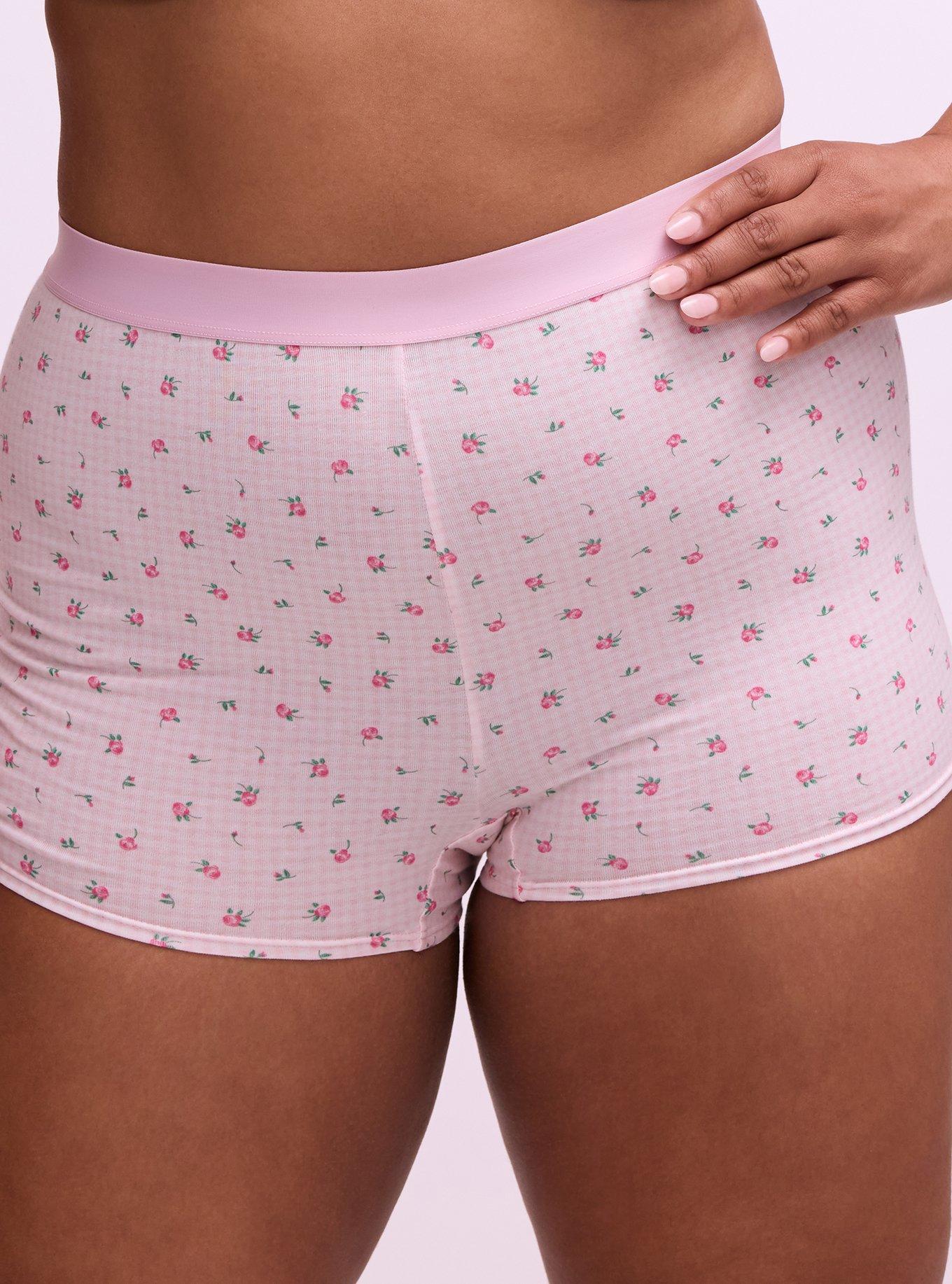 Cotton High-Rise Shortie Panty, MINI ROSES FLORAL MULTI PINK, hi-res
