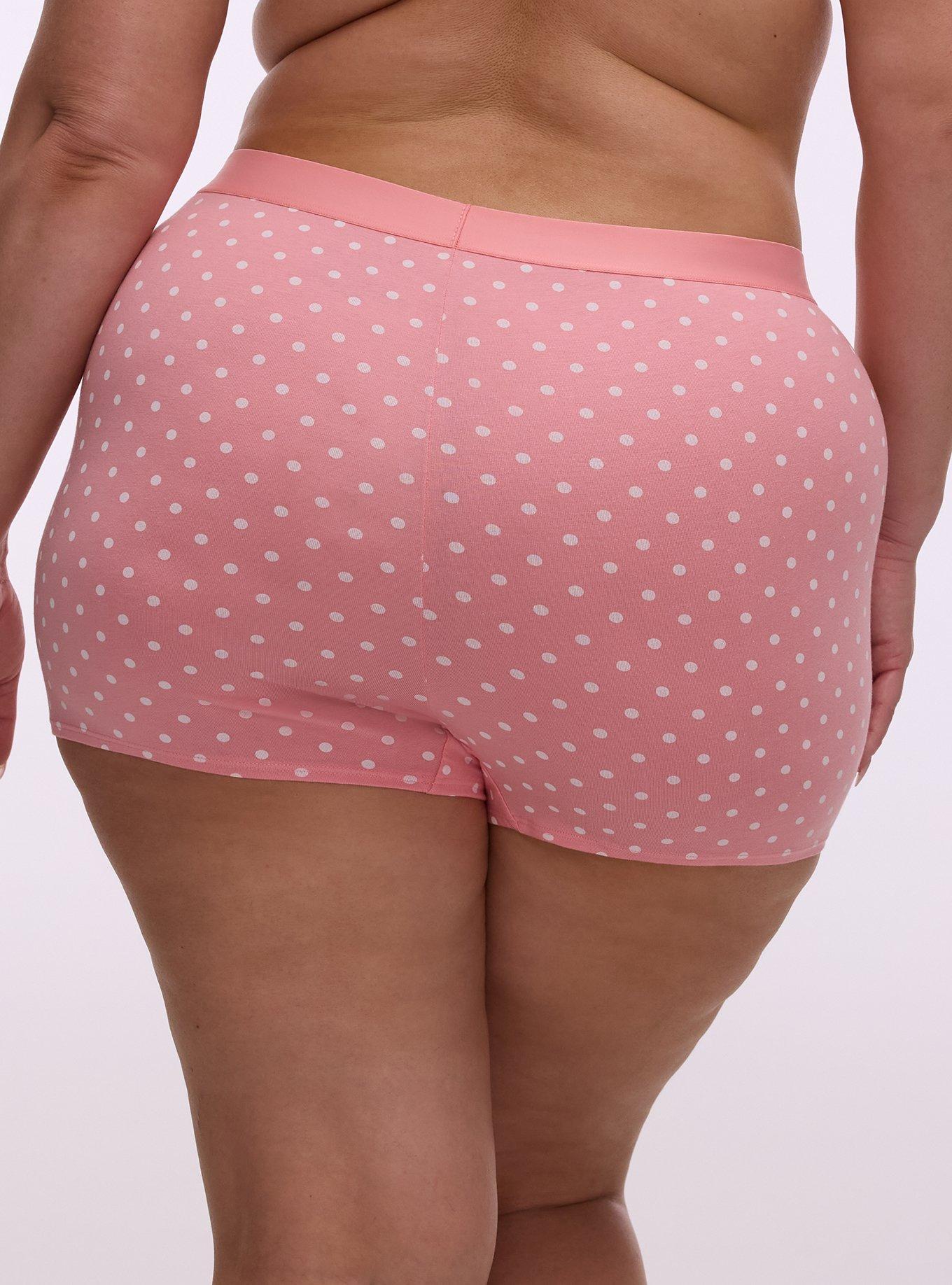 Cotton High-Rise Shortie Panty, COMMIT DOT PINK, alternate