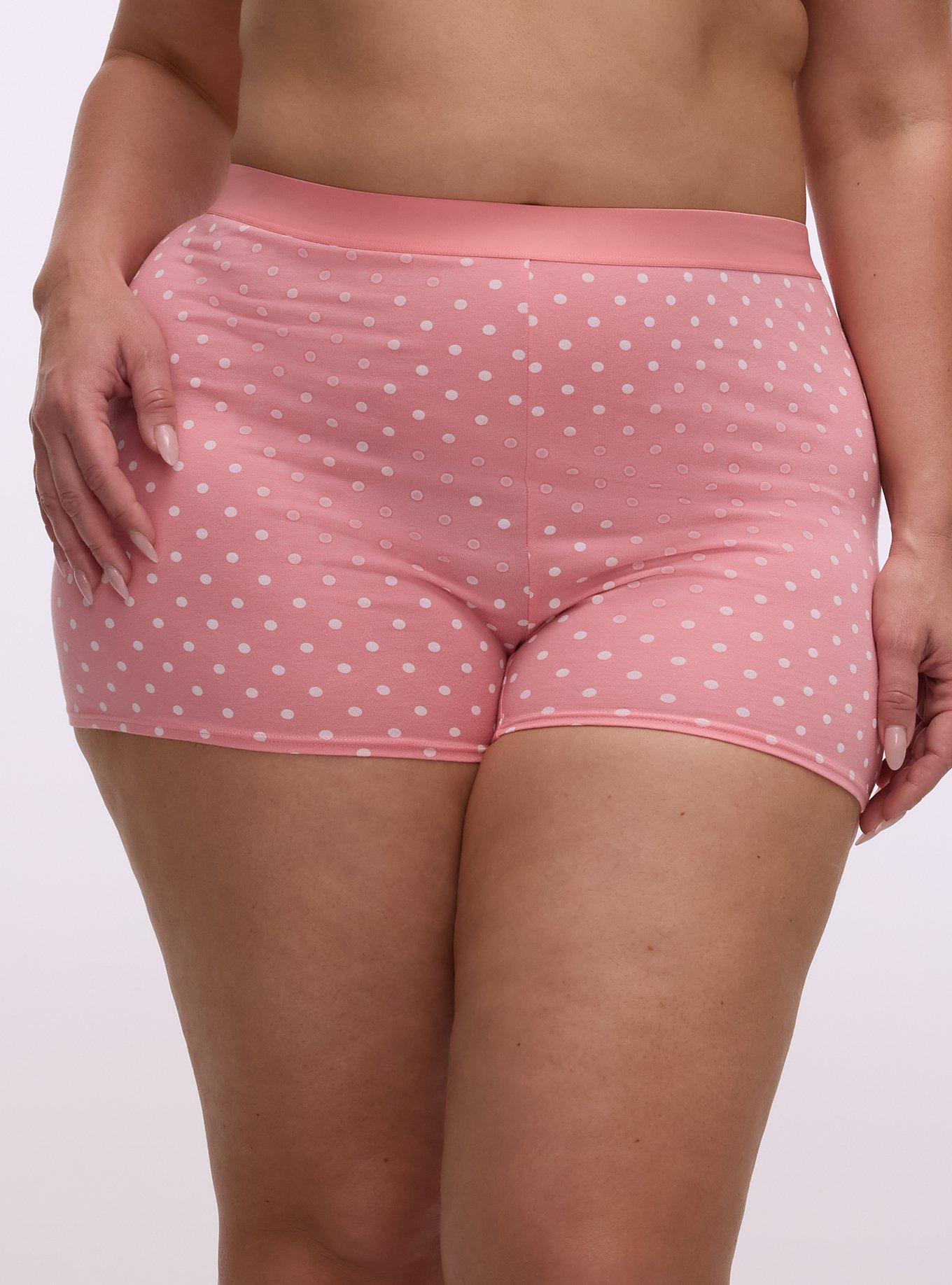 Cotton High-Rise Shortie Panty, COMMIT DOT PINK, hi-res