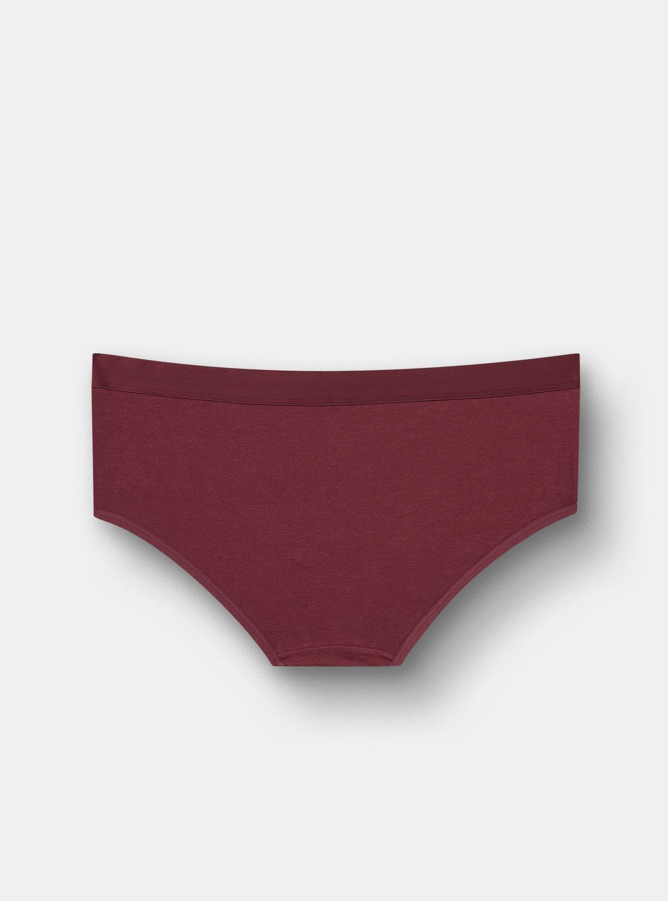 Plus Size Cotton Mid-Rise Hipster Panty, FIG, alternate