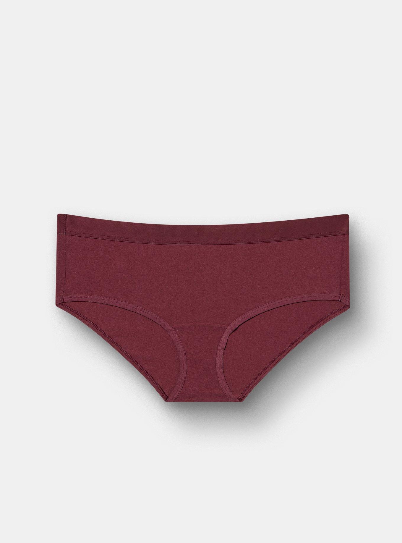 Plus Size Cotton Mid-Rise Hipster Panty, FIG, hi-res