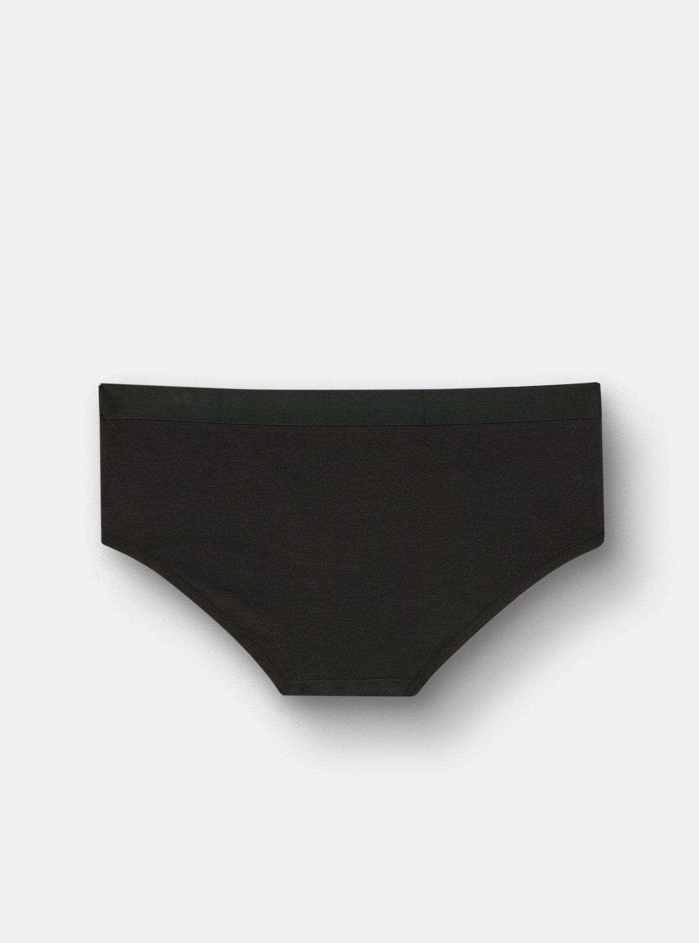 Cotton Mid-Rise Hipster Panty, RICH BLACK, alternate