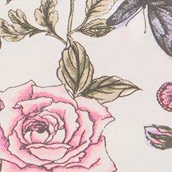 Cotton Mid-Rise Hipster Panty, BUTTERFLY ROSES FLORAL WHITE, swatch