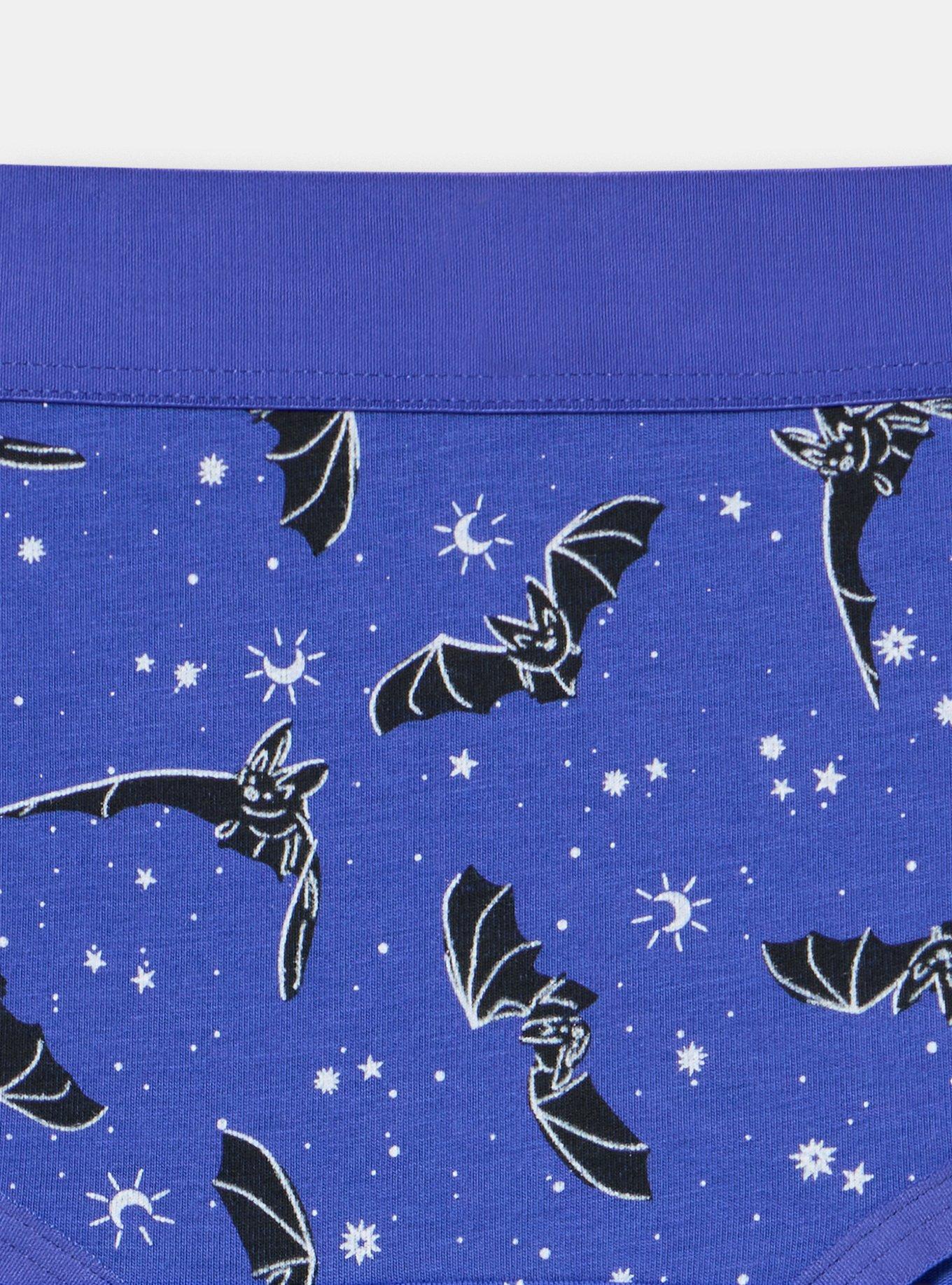 Cotton Mid-Rise Hipster Panty, SPACE BATS BLUE, alternate