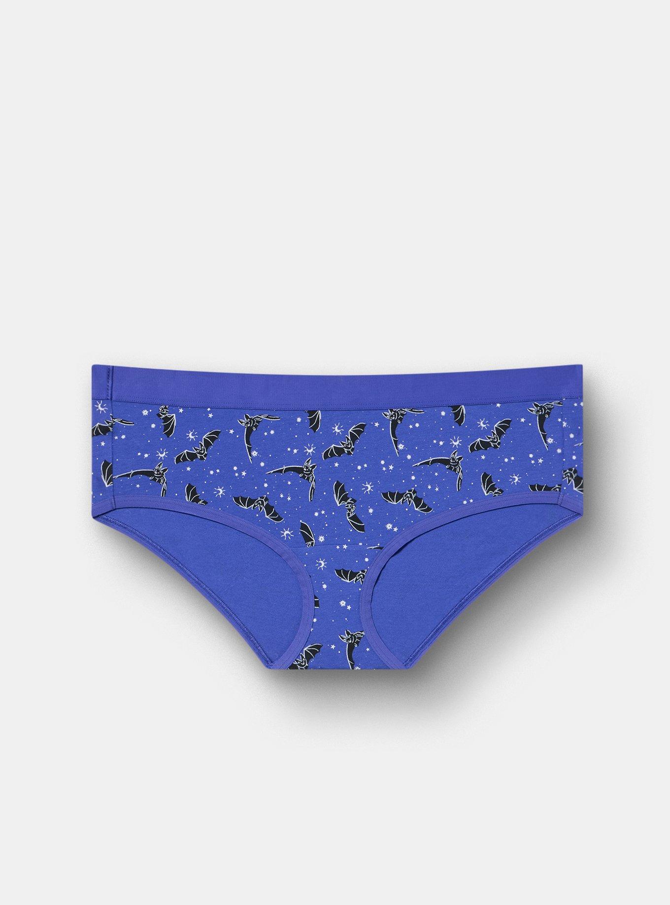 Cotton Mid-Rise Hipster Panty, SPACE BATS BLUE, hi-res