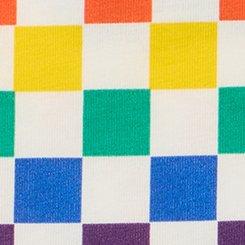 Cotton Mid-Rise Hipster Panty, RAINBOW CHECK WHITE, swatch