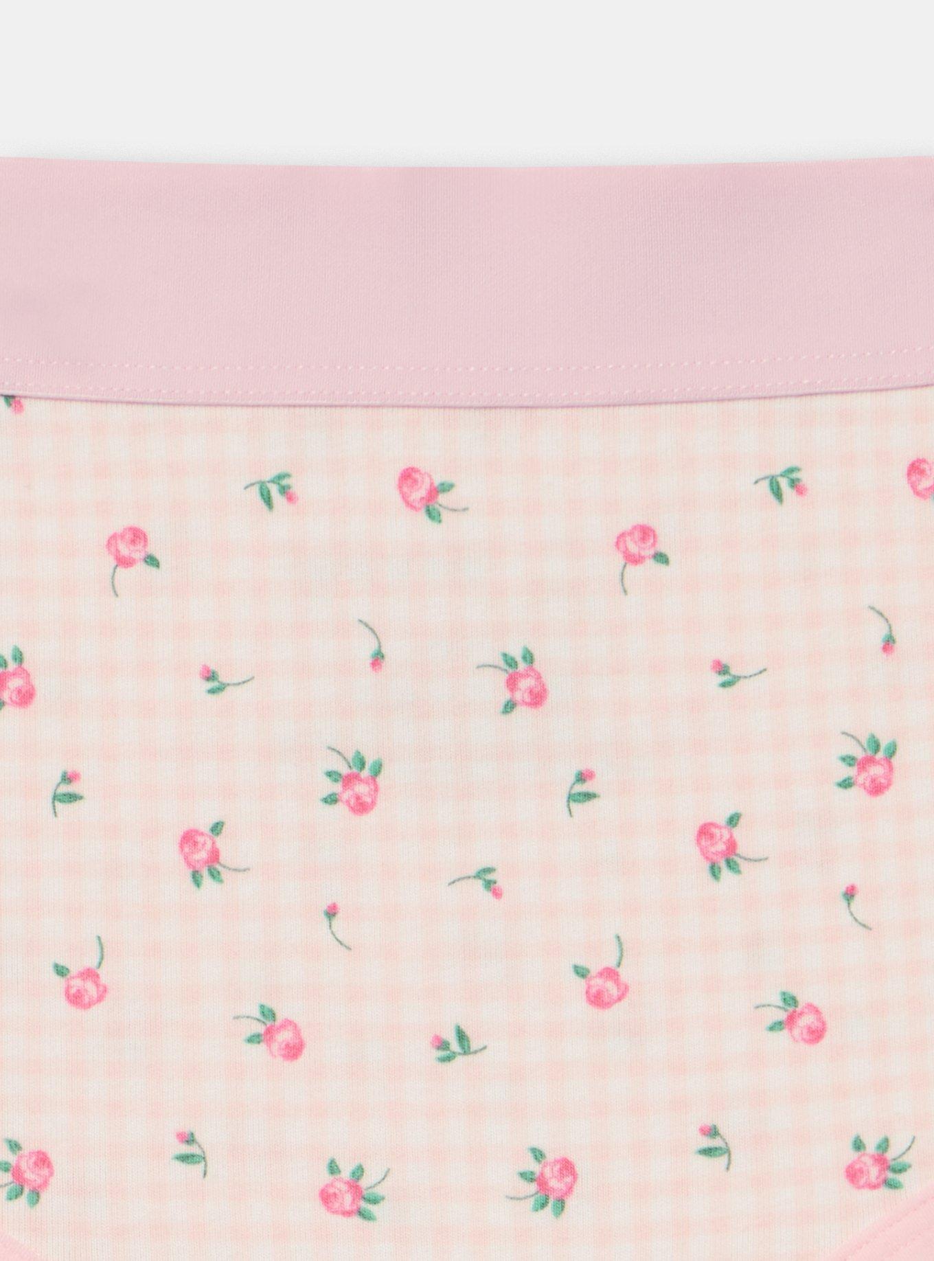 Cotton Mid-Rise Hipster Panty, MINI ROSES FLORAL MULTI PINK, alternate