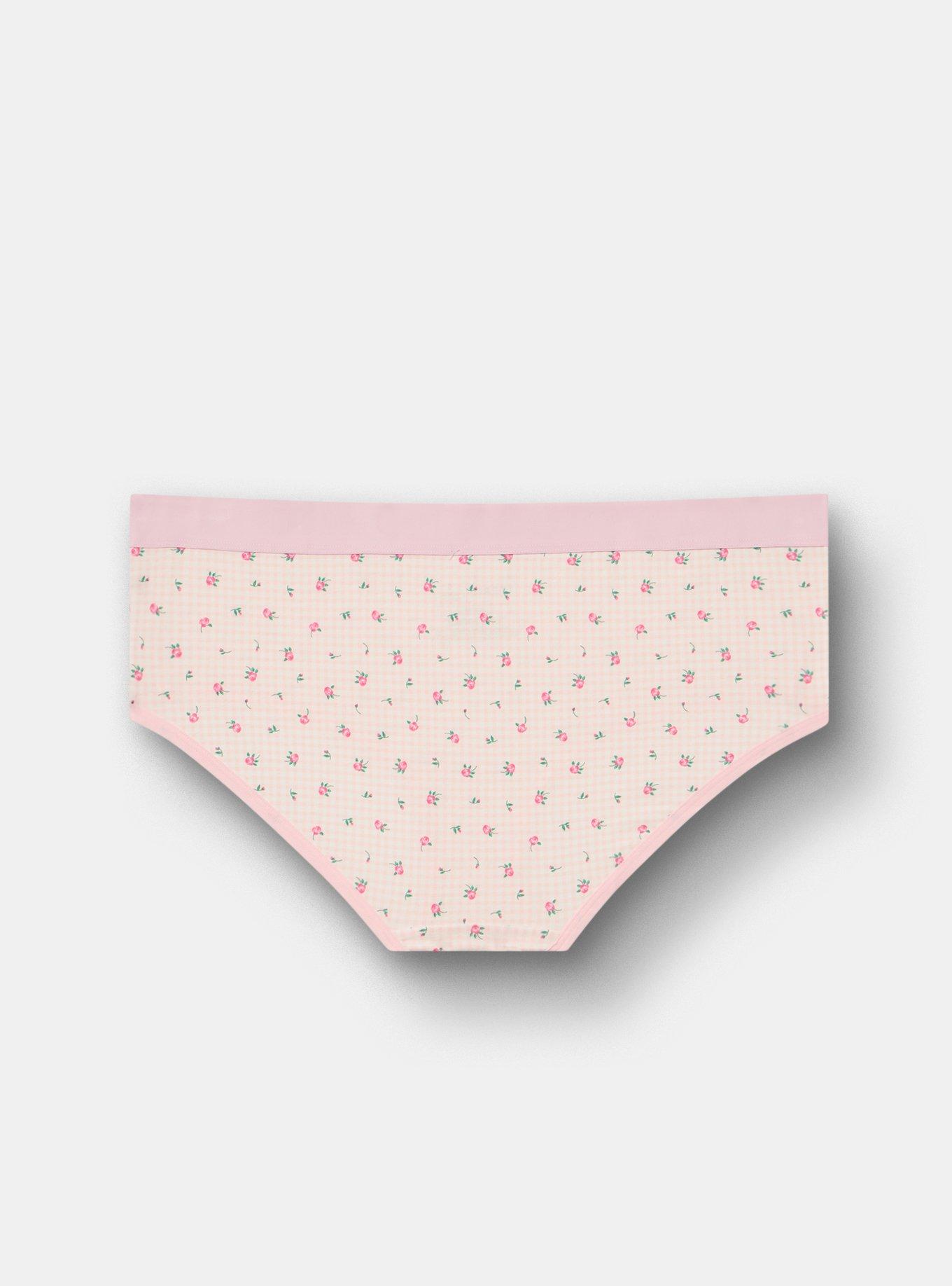 Cotton Mid-Rise Hipster Panty, MINI ROSES FLORAL MULTI PINK, alternate