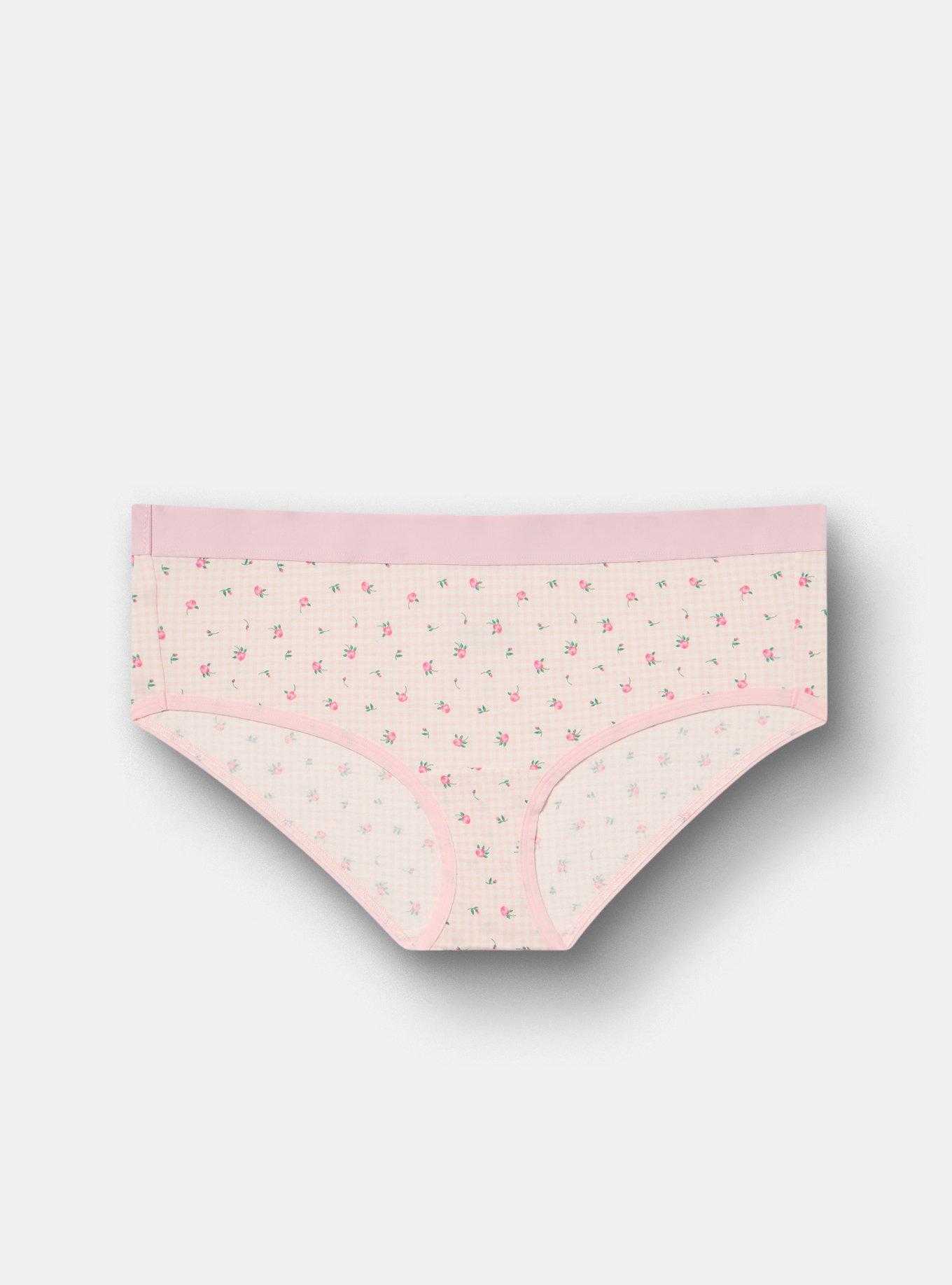 Cotton Mid-Rise Hipster Panty, MINI ROSES FLORAL MULTI PINK, hi-res