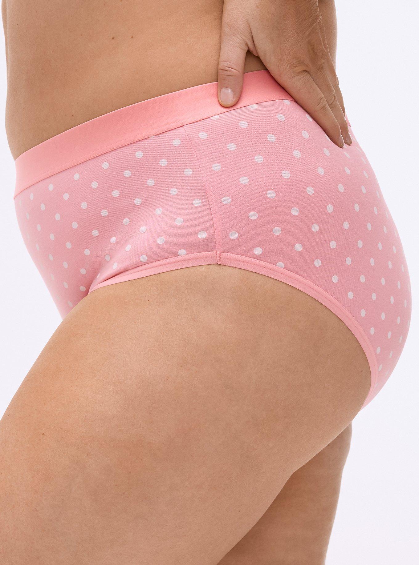 Cotton Mid-Rise Hipster Panty, COMMIT DOT PINK, alternate