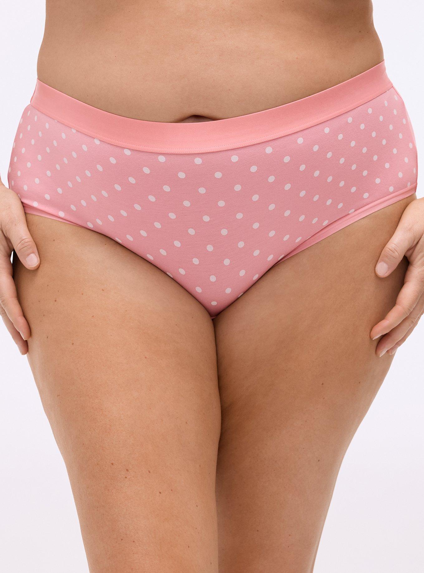Cotton Mid-Rise Hipster Panty, COMMIT DOT PINK, hi-res