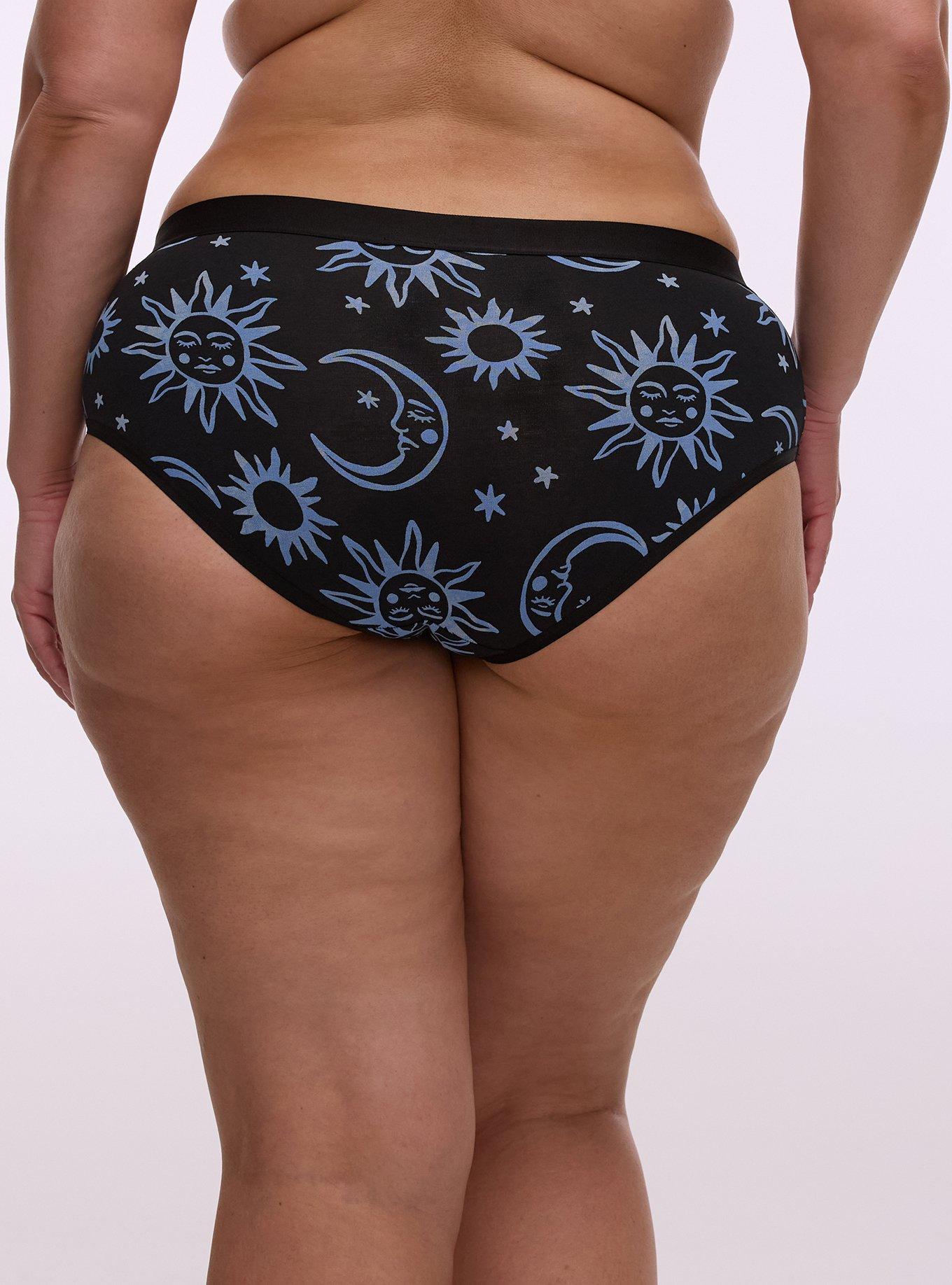 Cotton Mid-Rise Hipster Panty, WASHED CELESTIAL BLACK, alternate