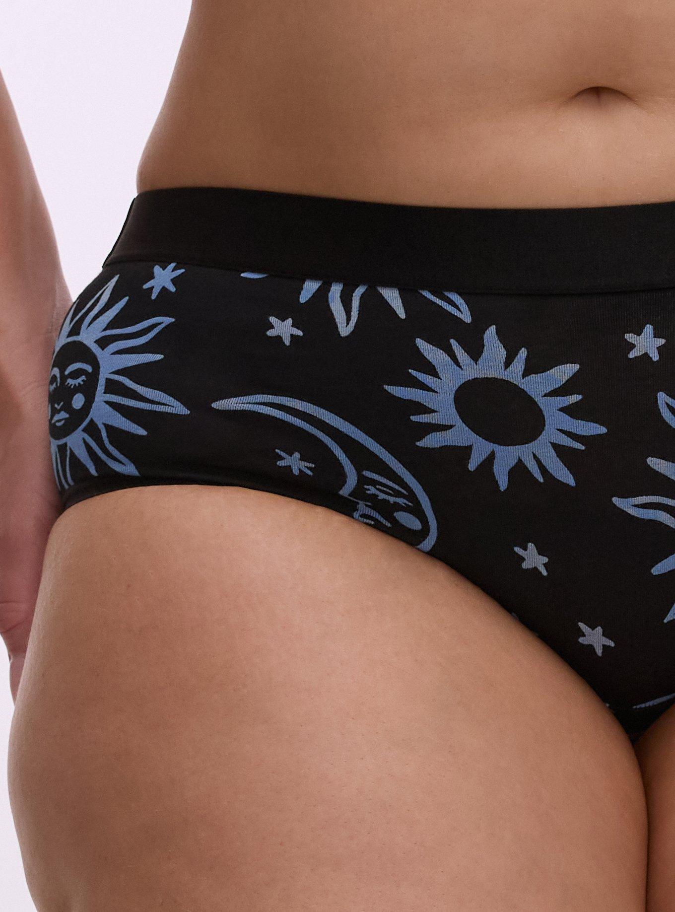 Cotton Mid-Rise Hipster Panty, WASHED CELESTIAL BLACK, alternate