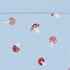 Plus Size Cotton Mid-Rise Hipster Panty, MUSHROOM FOREST BLUE, swatch