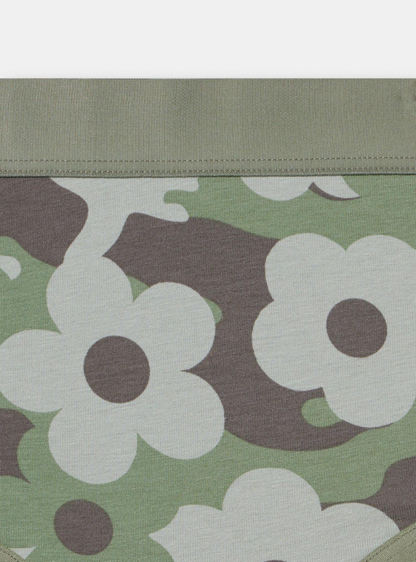 Plus Size Cotton Mid-Rise Hipster Panty, DAISY CAMO OLIVE, alternate