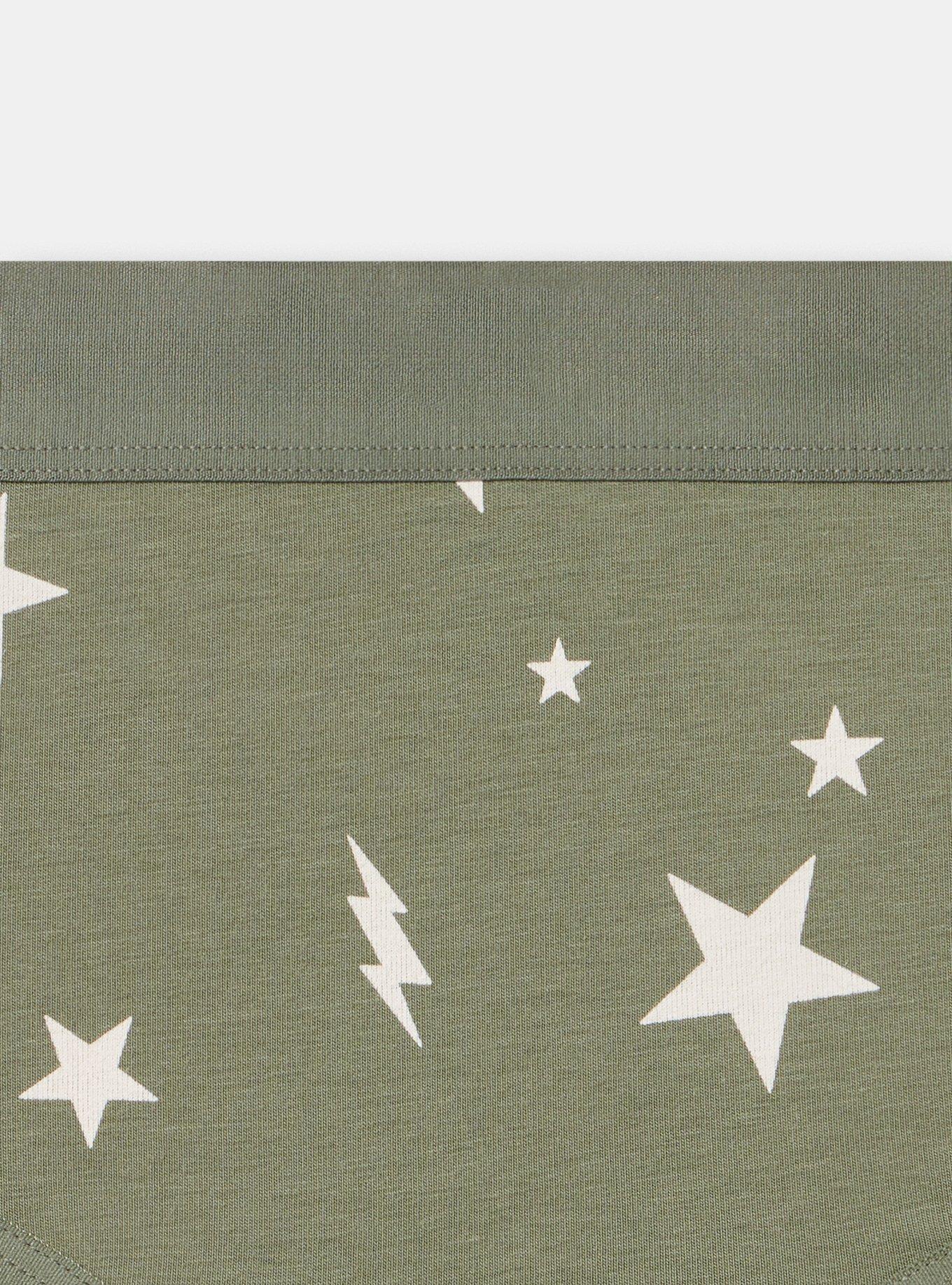 Plus Size Cotton Mid-Rise Hipster Panty, FLASH STARS OLIVE, alternate
