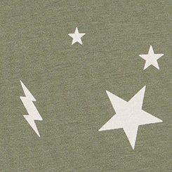 Plus Size Cotton Mid-Rise Hipster Panty, FLASH STARS OLIVE, swatch