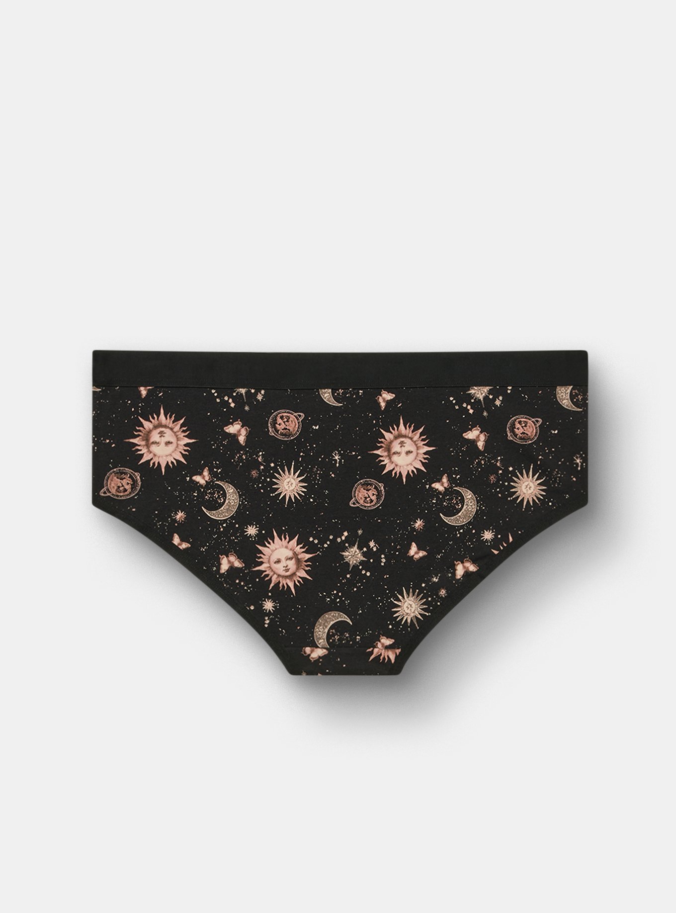 Cotton Mid-Rise Hipster Panty, CELESTIAL PREDICTION BLACK, alternate