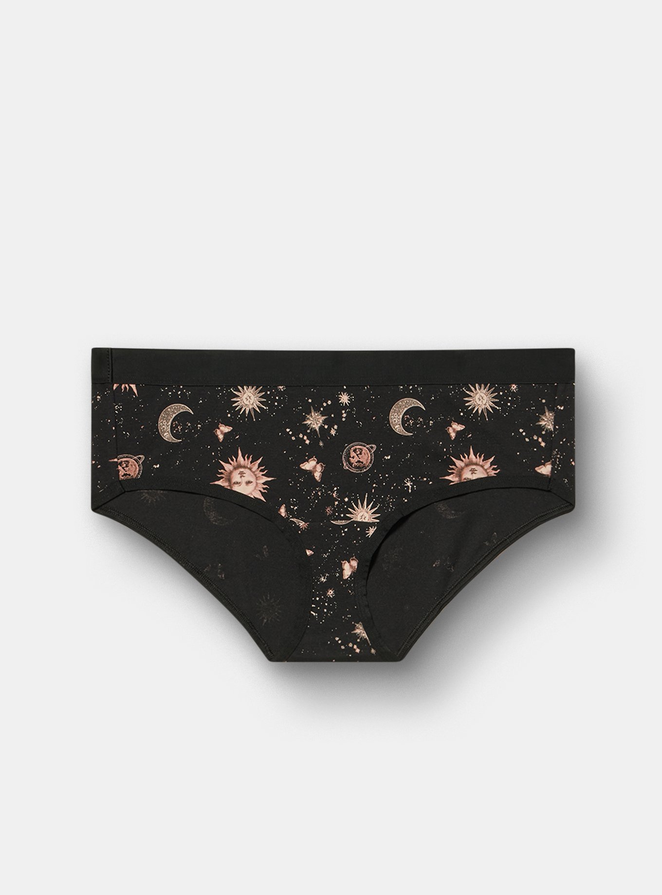 Cotton Mid-Rise Hipster Panty, CELESTIAL PREDICTION BLACK, hi-res