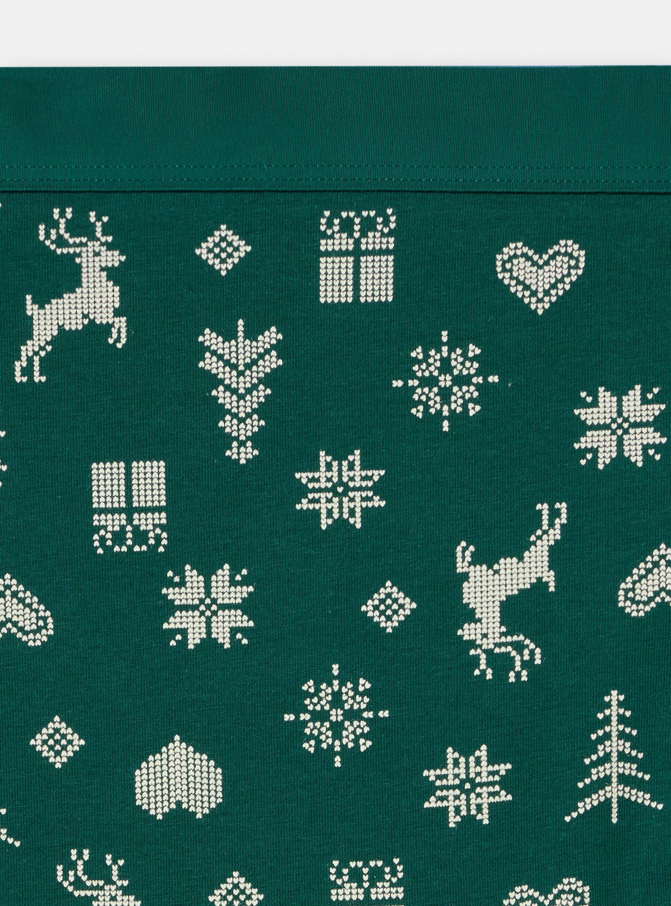Cotton Mid-Rise Hipster Panty, FAIRISLE ICONS GREEN, alternate