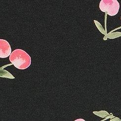 Plus Size Cotton Mid-Rise Lace Trim Boyshort Panty, CHERRY CHERRY LADY BLACK, swatch