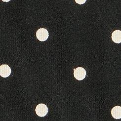 Cotton Mid-Rise Thong Panty, MIRANDA DOT RICH BLACK, swatch