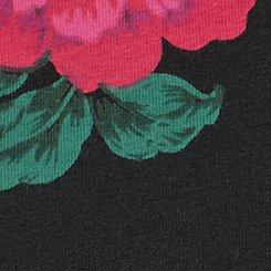 COTTON MID RISE THONG PANTY, TRADITIONAL ROSES HOT PINK, swatch