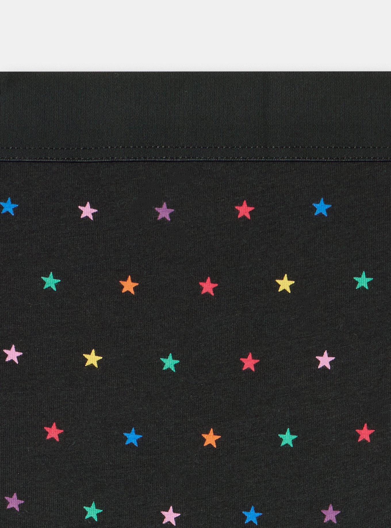 Cotton Mid-Rise Cheeky Panty, BRANDY STARS BLACK, alternate