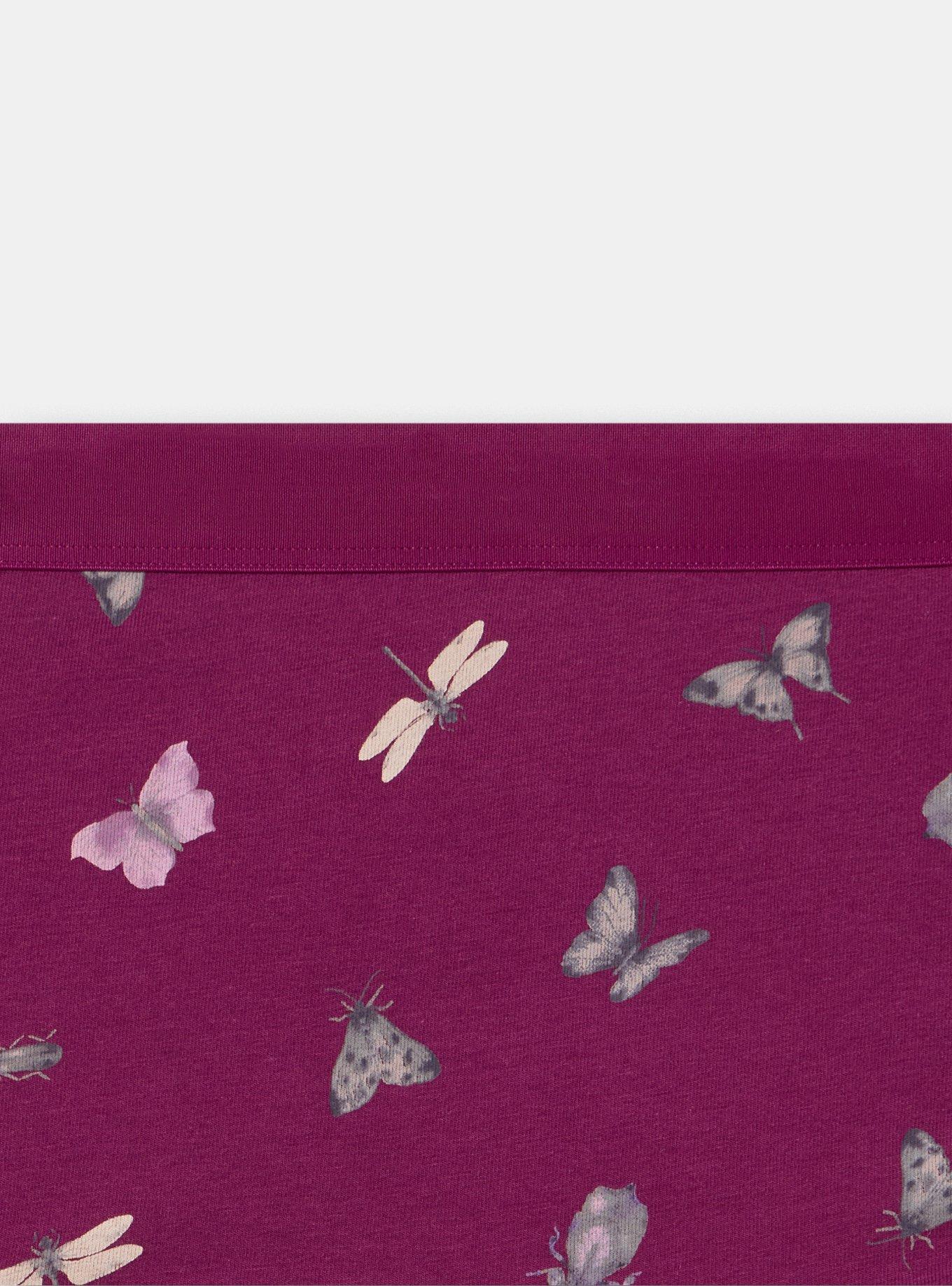 Cotton Mid-Rise Cheeky Panty, LITTLE INSECTS PURPLE, alternate
