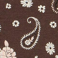 Cotton Mid-Rise Cheeky Panty, WESTERN PAISLEY BROWN, swatch