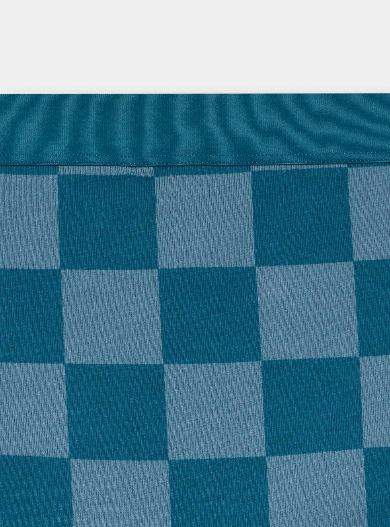 Cotton Mid-Rise Cheeky Panty, SUNNY CHECK TEAL, alternate