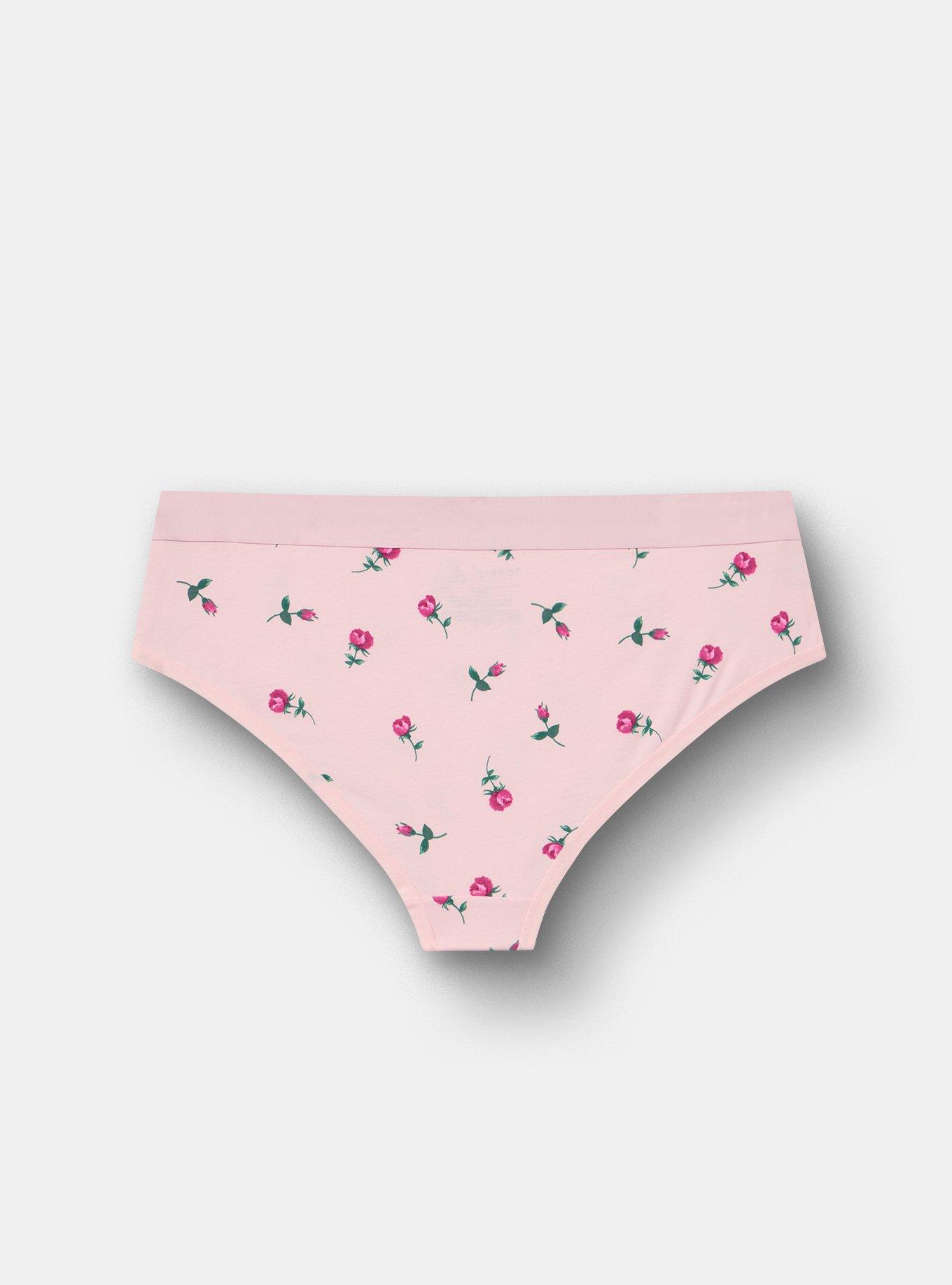 Cotton Mid-Rise Cheeky Panty, KENT ROSE FLORAL PINK, alternate