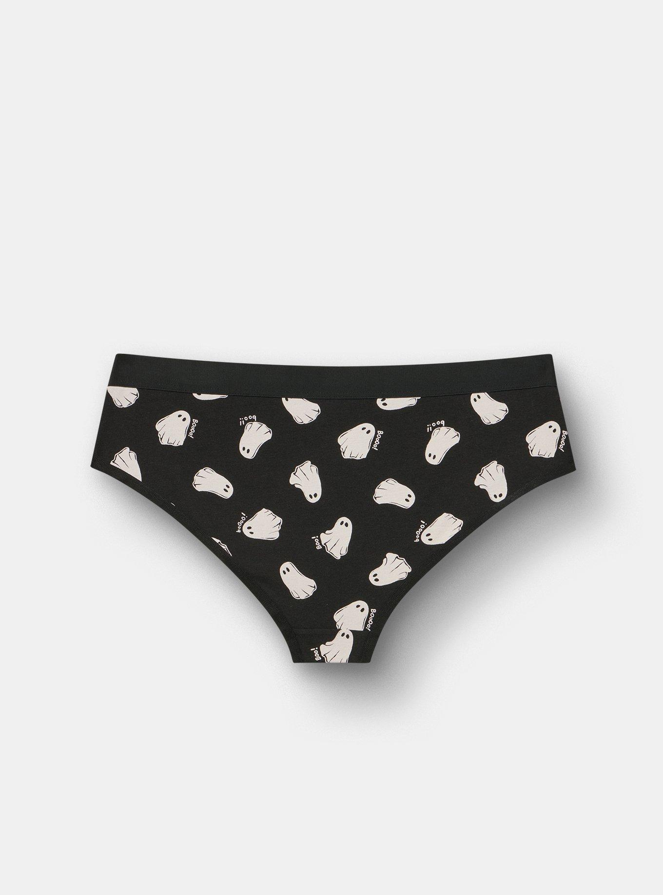 Cotton Mid-Rise Cheeky Panty, GHOST SKETCH BLACK, alternate