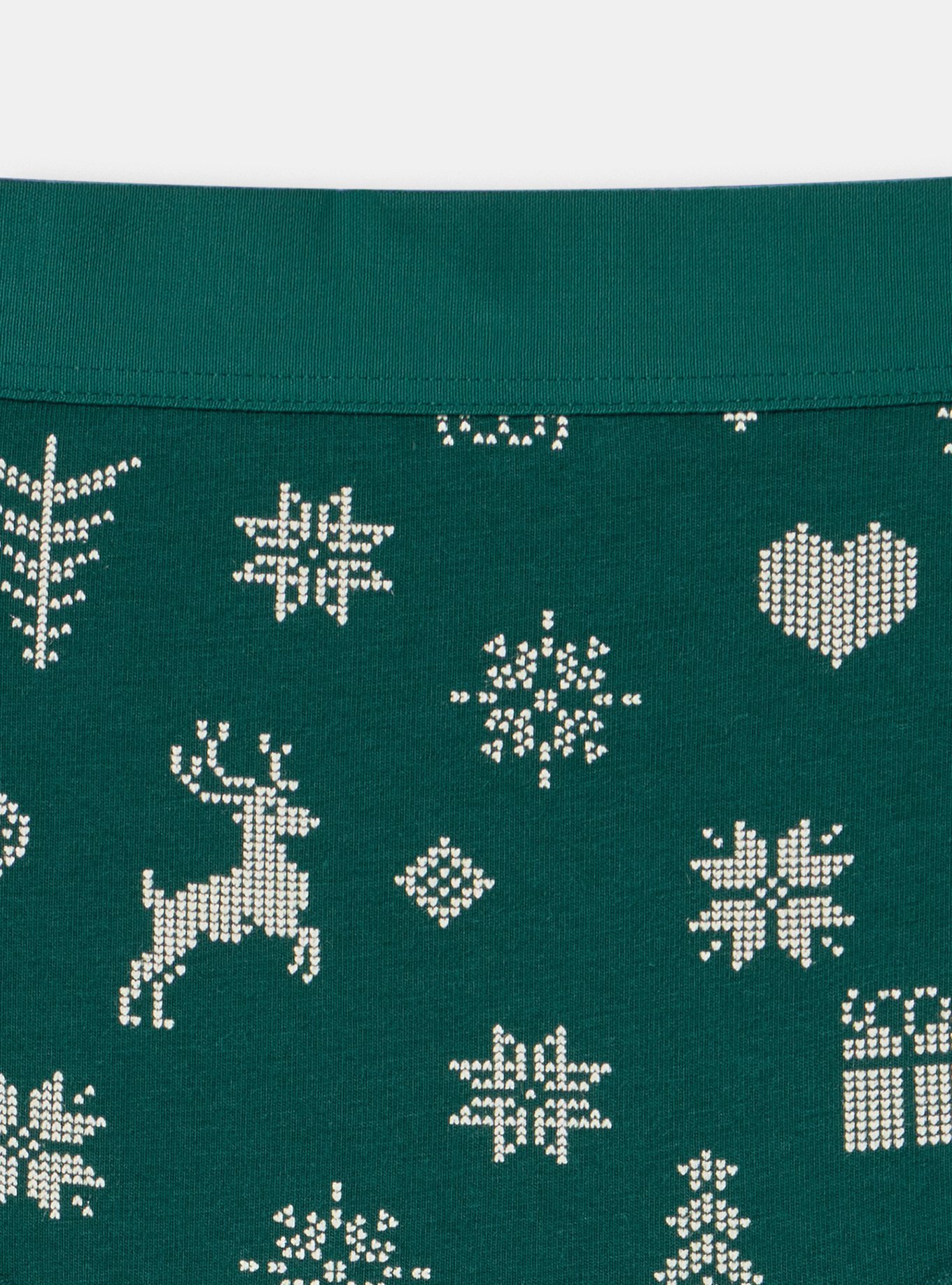 Cotton Mid-Rise Cheeky Panty, FAIRISLE ICONS GREEN, alternate