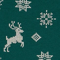 Cotton Mid-Rise Cheeky Panty, FAIRISLE ICONS GREEN, swatch
