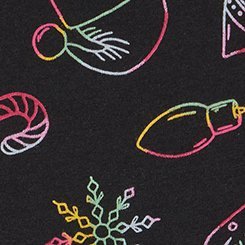 Cotton Mid-Rise Cheeky Panty, CHRISTMAS THINGS BLACK, swatch