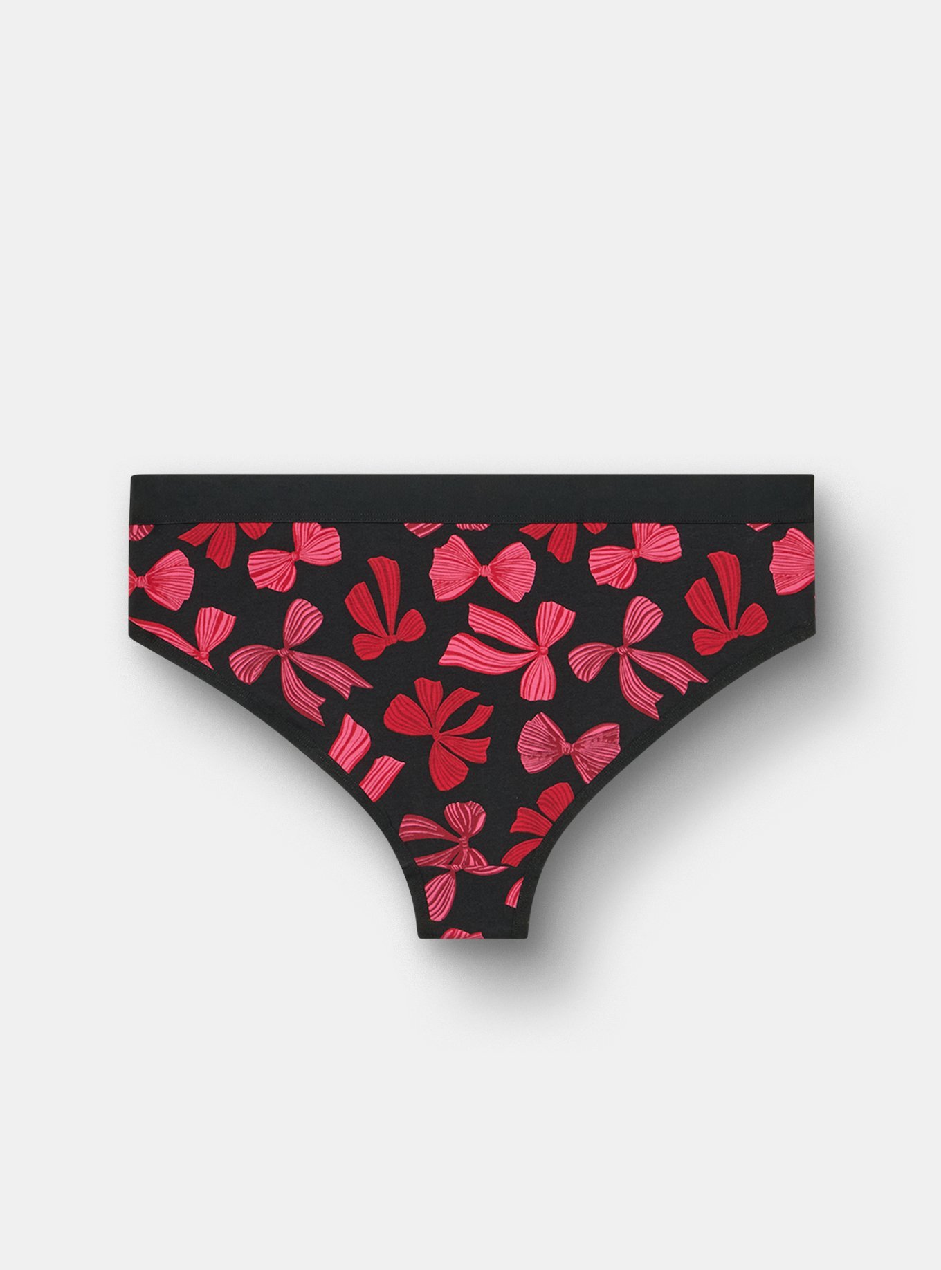 Cotton Mid-Rise Cheeky Panty, HOLIDAY WRAPPING RED, alternate