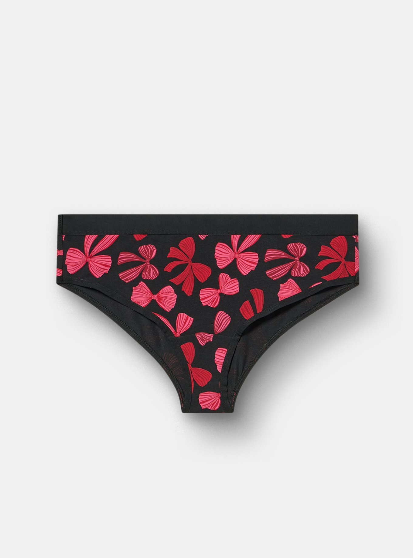 Cotton Mid-Rise Cheeky Panty, HOLIDAY WRAPPING RED, hi-res