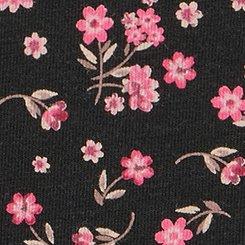Cotton Mid-Rise Boyshort Panty, WISH FLORAL BLACK, swatch