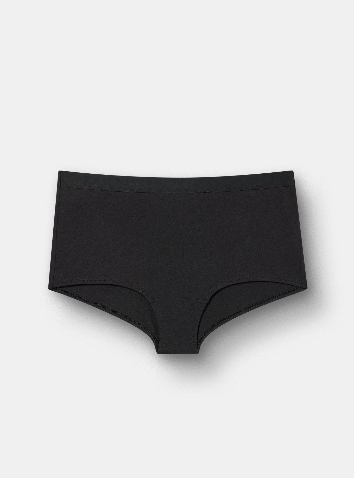 Cotton Mid-Rise Boyshort Panty, LOWER SKELETON HANDS PURPLE, alternate