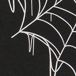 Cotton Mid-Rise Boyshort Panty, SPIDER WEBS BLACK, swatch