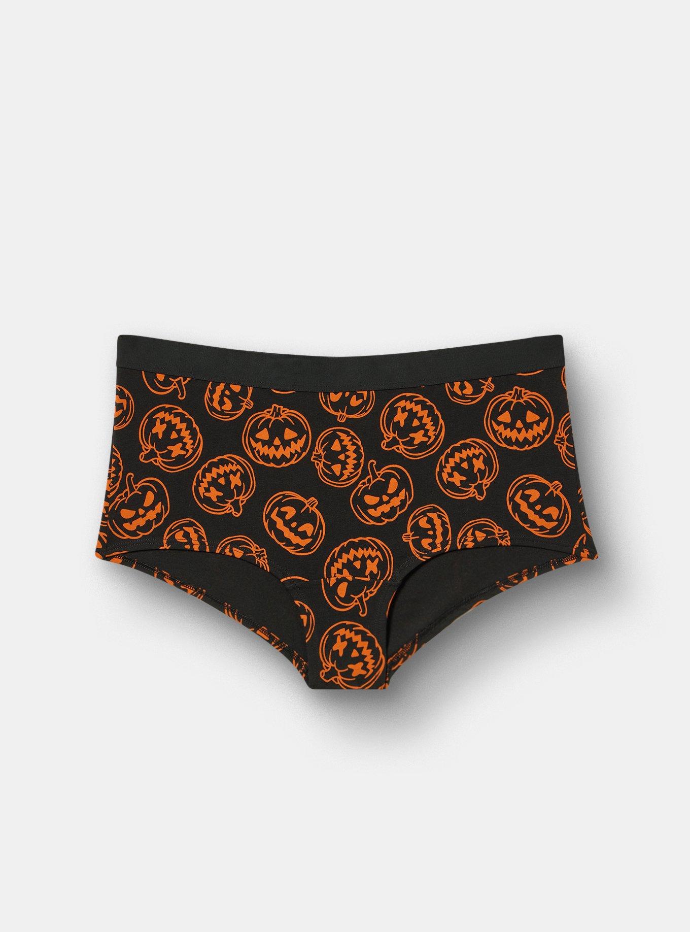Cotton Mid-Rise Boyshort Panty, DARK PUMPKINS ORANGE, hi-res