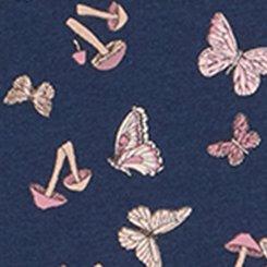 Cotton Mid-Rise Boyshort Panty, MARIPOSA TOSS NAVY, swatch