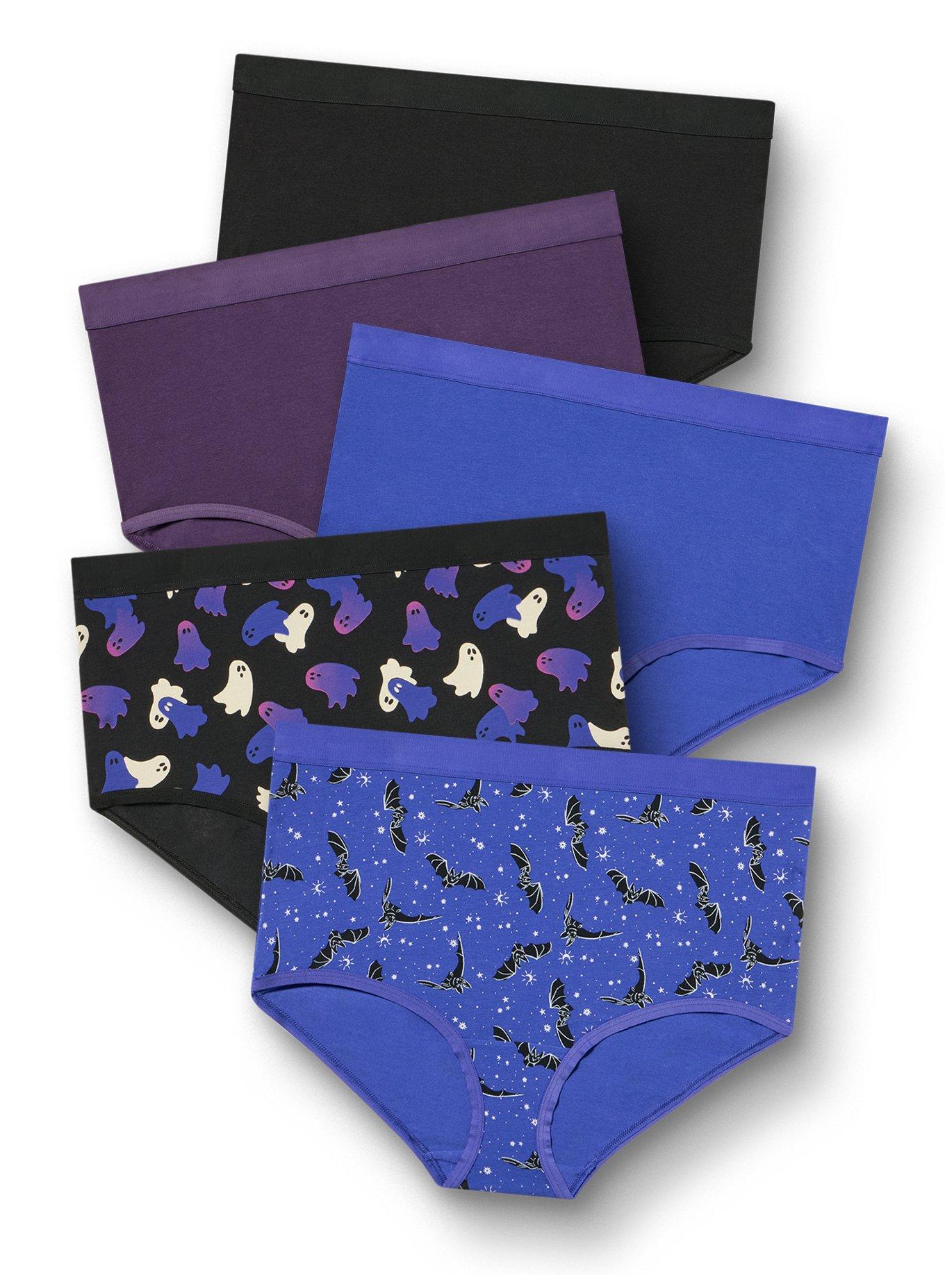 5-Pack Mid-Rise Cotton Brief Panty, MULTI, hi-res