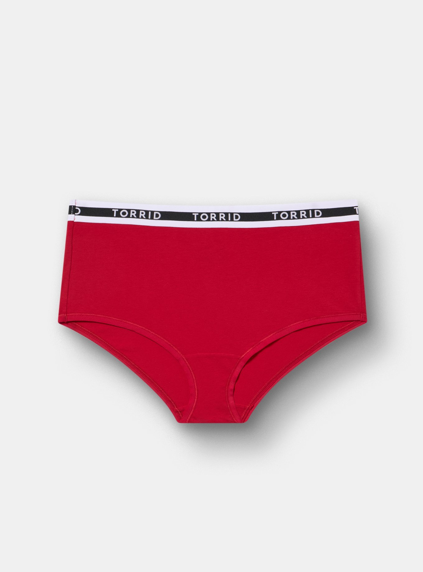 Cotton Mid-Rise Logo Brief Panty, JESTER RED, hi-res