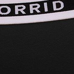 Cotton Mid-Rise Logo Brief Panty, RICH BLACK, swatch