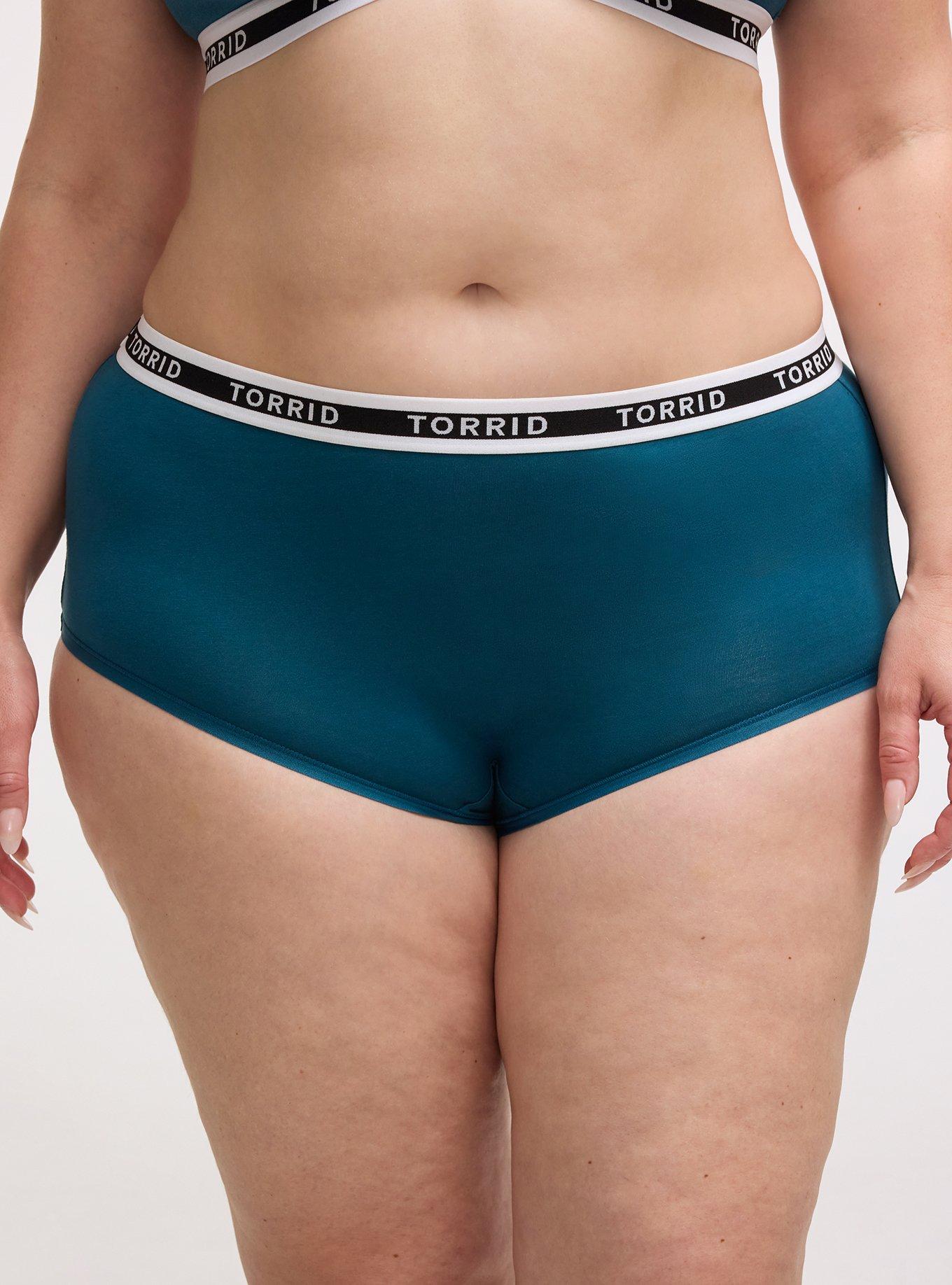 Cotton Mid-Rise Logo Brief Panty, LEGION BLUE, alternate