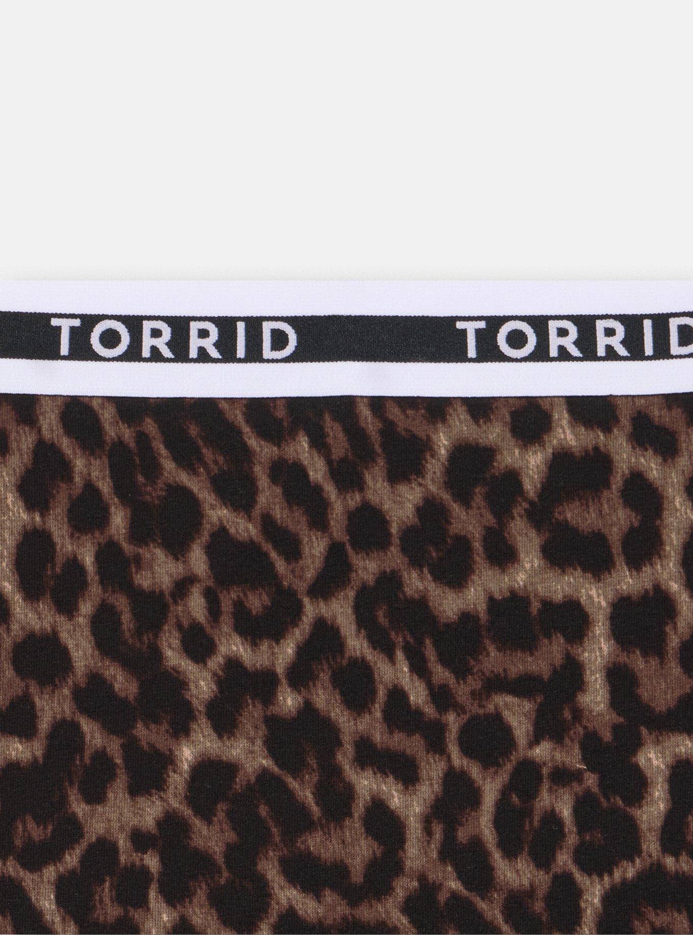 Cotton Mid-Rise Brief Logo Panty, ON THE PROWL LEOPARD BROWN, alternate