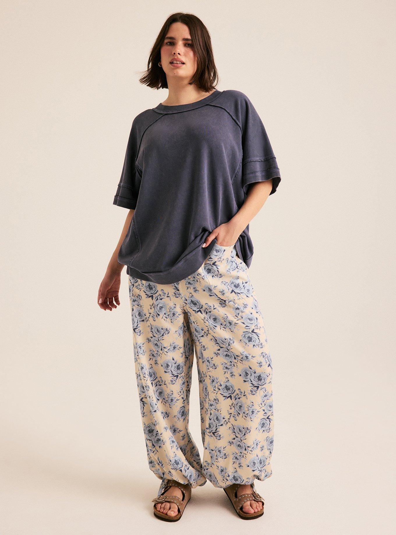 Festi Oversized French Terry Top, NIGHTSHADOW BLUE, alternate