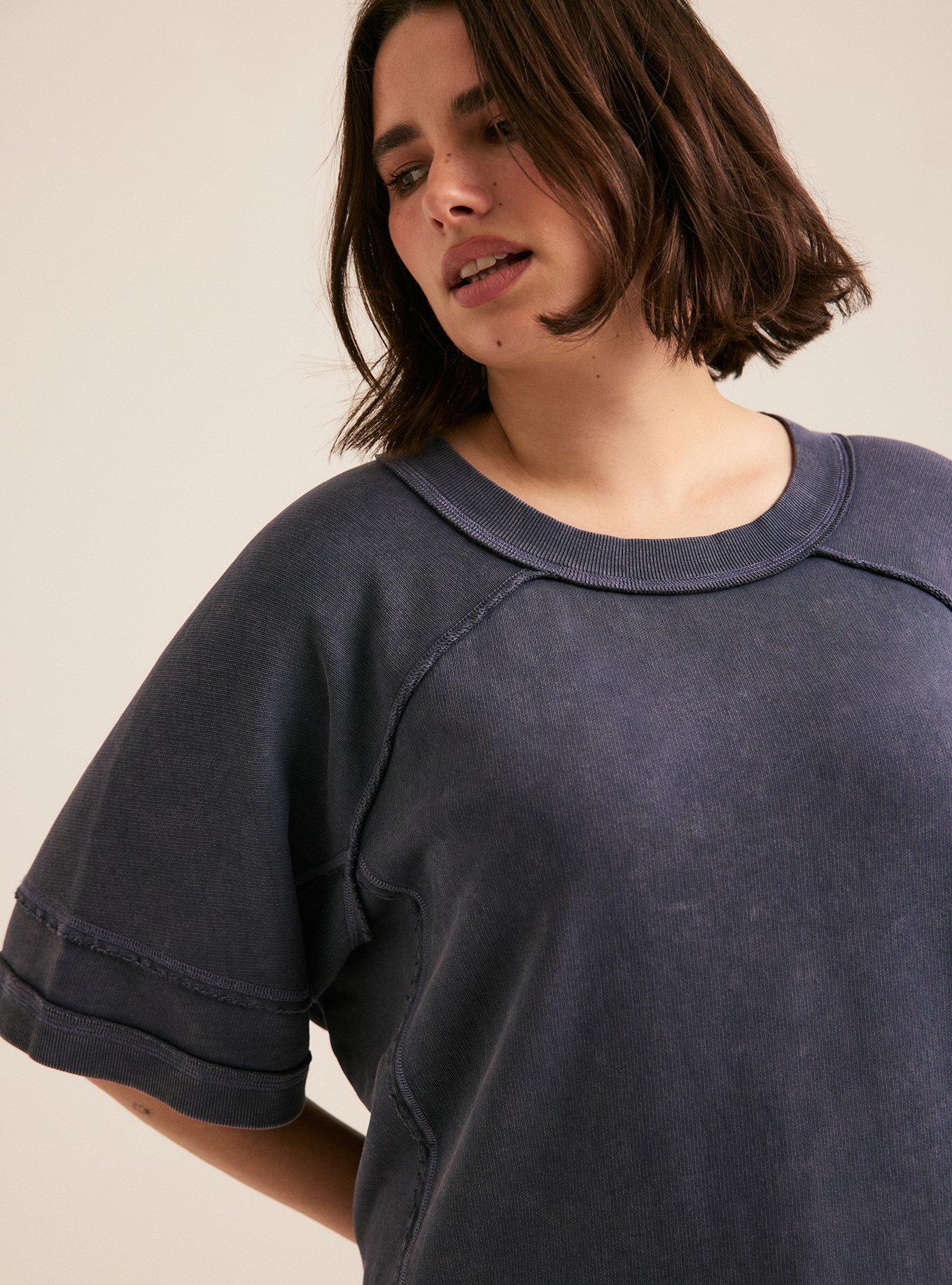 Festi Oversized French Terry Top, NIGHTSHADOW BLUE, alternate